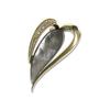 Natural Shell Brooch for Women, Black and White Mother-of-Pearl, Formal Accessory, Stylish Fashion Gift (Heart/Black Mother-of-Pearl)