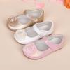 Spring & Autumn Flower Girl Loafers: Kids' White Leather Princess Shoes