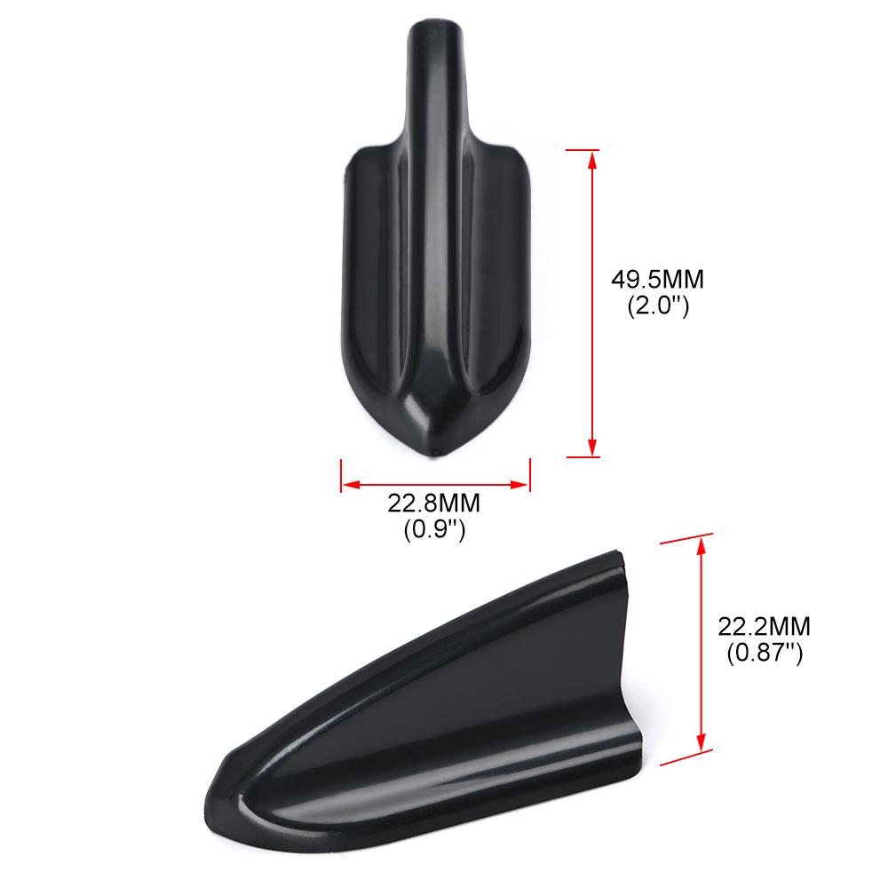 10 Uds coche estilo EVO Anti-UV resistente a la intemperie PP techo aletas de tiburón alerón Kit de alas generador de vórtice negro coche Universal