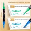Dual-Color Double-Ended Acrylic Flash Marker Pen for Handwriting