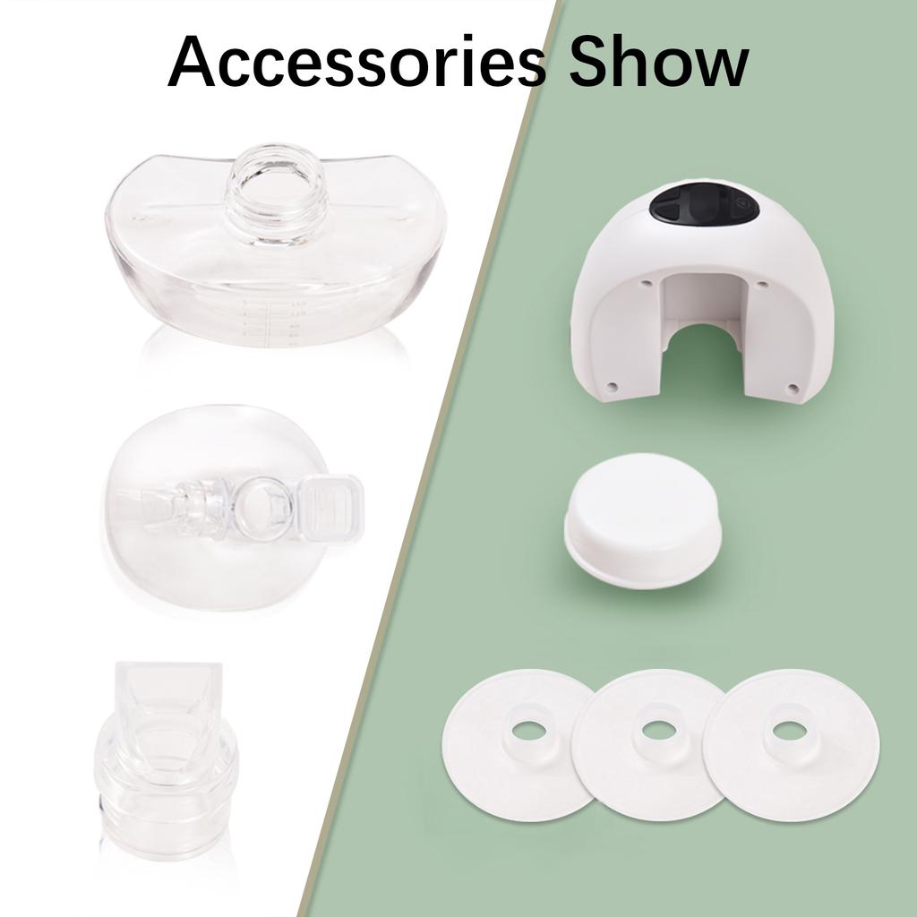 2-Pack Portable Wearable Breast Pump Hands Free Electric Breast Pump for Breastfeeding 4 Modes 9