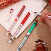 4Pcs Cartoon Christmas Santa Claus Snowman Elk Erasable Gel Pen Cute 0.5Mm Blue/Black Ink Signature Pens School Supplies