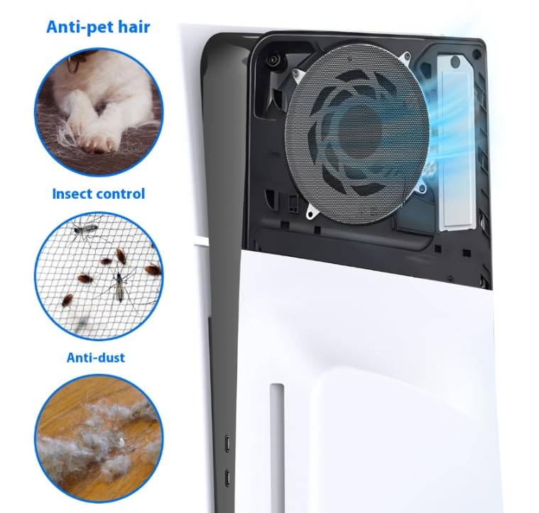 Kompatibel med PS5 slim 2-delers støvdeksel PS5 Pro Heatsink Barrier Pet Hårdeksel Støvtett PlayStation 5 Pro Optical Drive Version Spillkonsoll