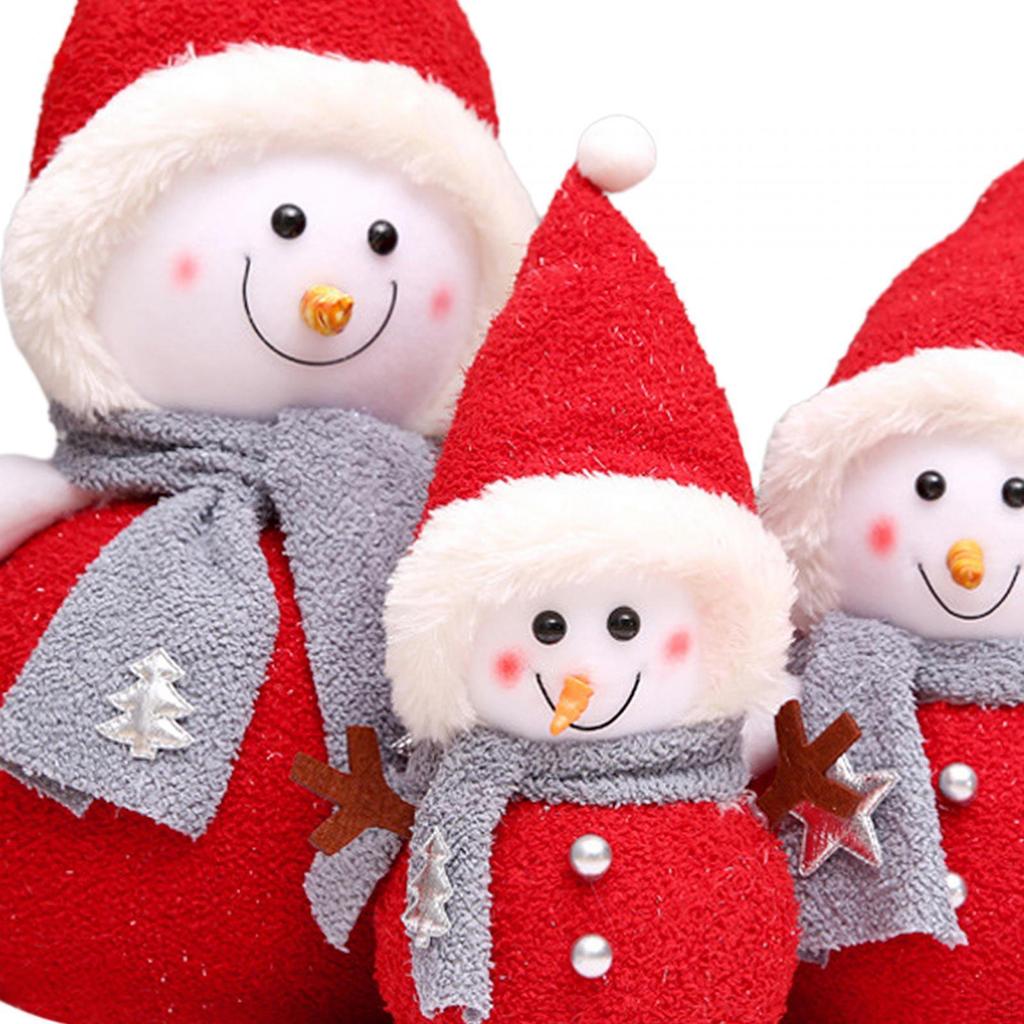 Christmas Decor Snowman Dolls Tabletop Ornaments Family