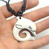 Resin Dolphin Charm Necklace Adjustable Length Neckchain Handmade Clavicle Chain Jewelry for Casual or Formal Wear