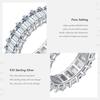 MODIAN Solide 925 Sterling Silber Exquisite Luxus Smaragd Cut High Grade Zirkonia Ring Für Frauen Hochzeit Verlobung Edlen Schmuck