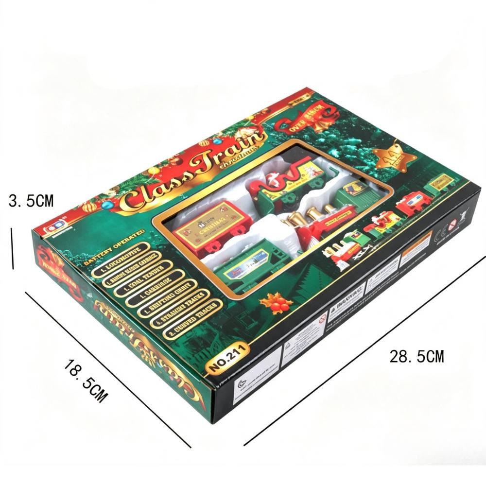 2026 Electric Train Set Mini Santa Claus Rail Car Toy Creative Christmas Tree Decoration Train Kids Education Toy Christmas Gift