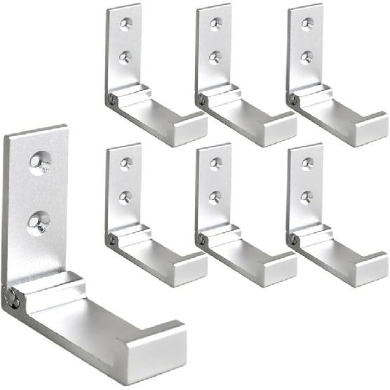 Aluminum Alloy Folding Clothes Hook Coat Rack Single Hook Foldable Wall Mounted Set of 3 3 PCS серебряный