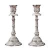2 Pieces Metal Taper Holders Brass Pillar Candlestick for Home Decoration