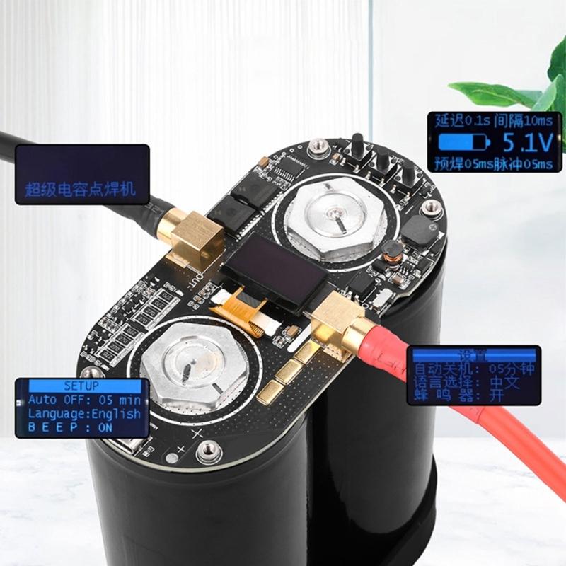 1300A Inteligentna Zgrzewarka Punktowa Gospodarstwo Domowe Ręczne Kondensator 18650 Akumulator Litowy Zgrzewarka Punktowa DIY Pełne Zestawy