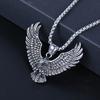 Punk Animal Fly Eagle Pendant Necklace For Men Hip Hop Rock Chain Necklace Party Jewelry
