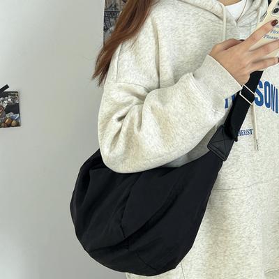 Modna damska duża pojemność torba na ramię typu crossbody z bawełny, swobodna, prosta i uniwersalna