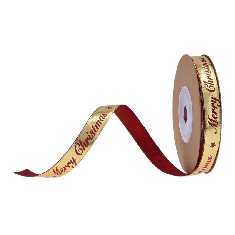 

Горячее тиснение новогодняя лента цветы рождественские подарочные ремни подарочная упаковка коробка для яблок лента ручной работы своими руками bronzing letters/10 yards