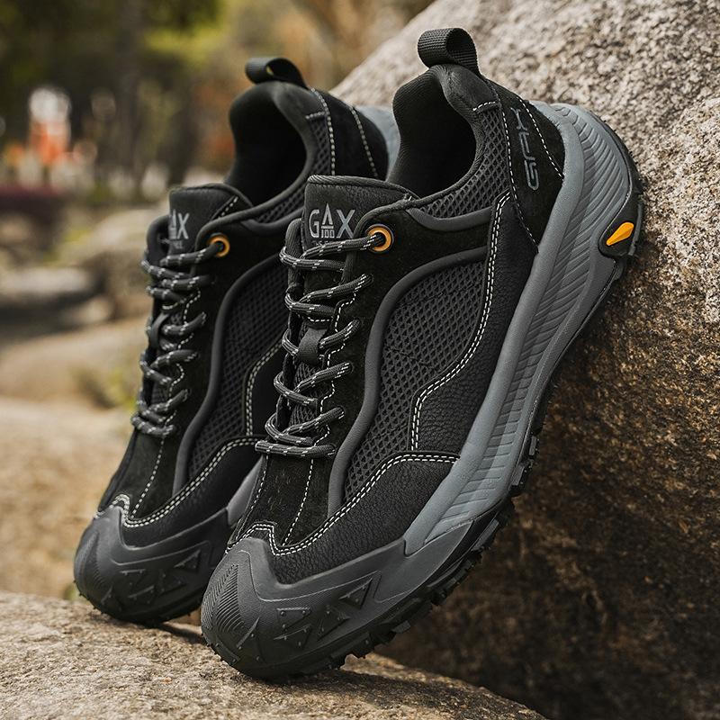 Casual Outdoor Mountaineering Sports Shoes Men's Summer Breathable Anti-collision Non-slip Off-road Shock-absorbing Running Shoes Hiking Shoes