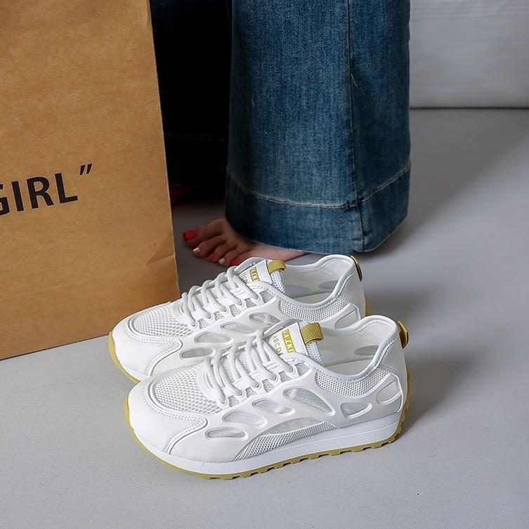 Summer Explosion 2025 New Thick-soled German Training Shoes Women's Thin Mesh Breathable Forrest Gump Casual Sports Dad Shoes