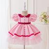 European Girls' Formal Dress - Mickey Inspired Princess Satin Pleated Cosplay Costume Skirt