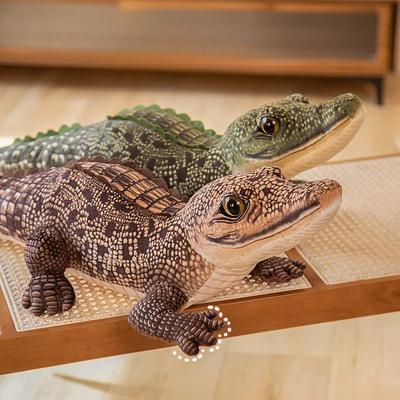 Simulado Crocodilo Pelúcia Brinquedos Recheados Macio Bonecos Animais Realistas Presente Criativo de Aniversário Para Crianças Menino Decoração de Casa