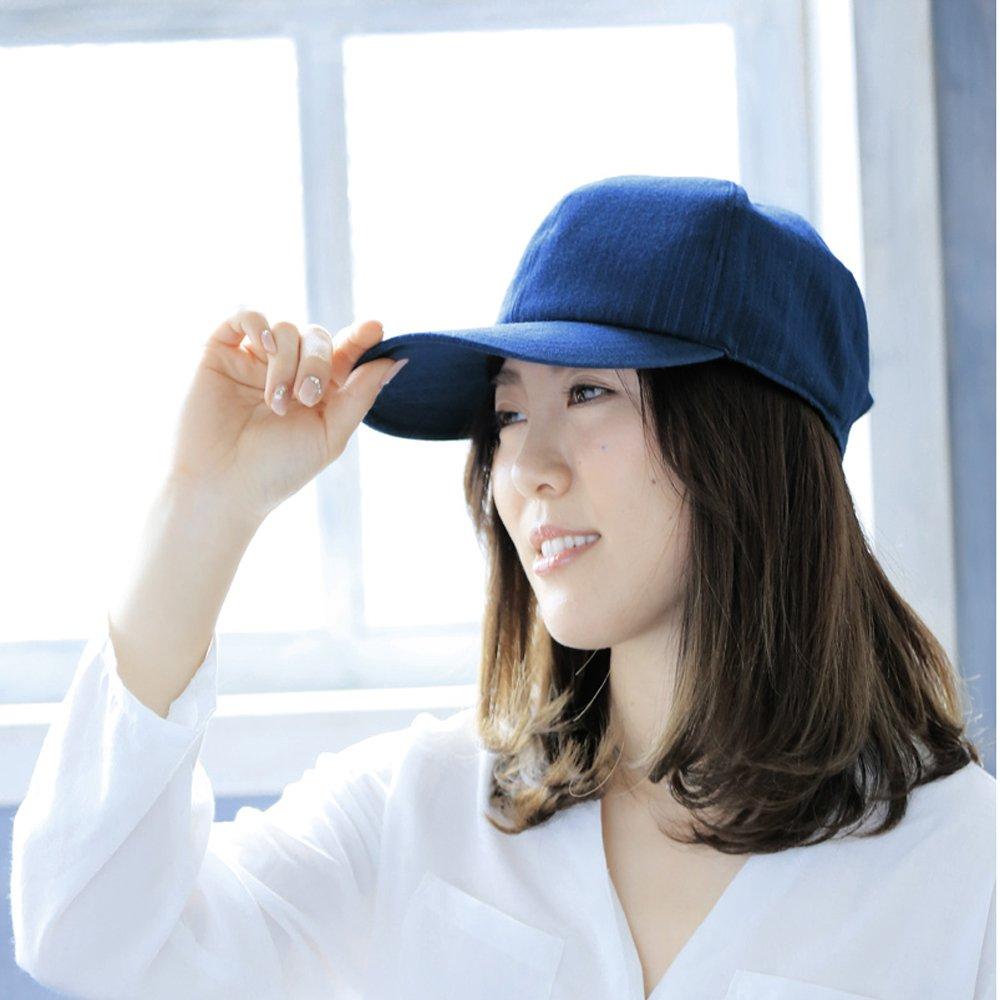 Kojimaya X ORIHARA STYLE Bushu Indigo Blue Striped Indigo Dyed Cap Hunting Foldable Rollable Made In JAPAN Ultraviolet UV Sun RAORH006 (Orihara Style)