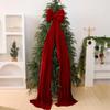 Super Large Christmas Bow Pendant Red Velvets Xmas Tree Bowknot Pendant Ornaments For Home Decor New Year Party Gifts Decoration