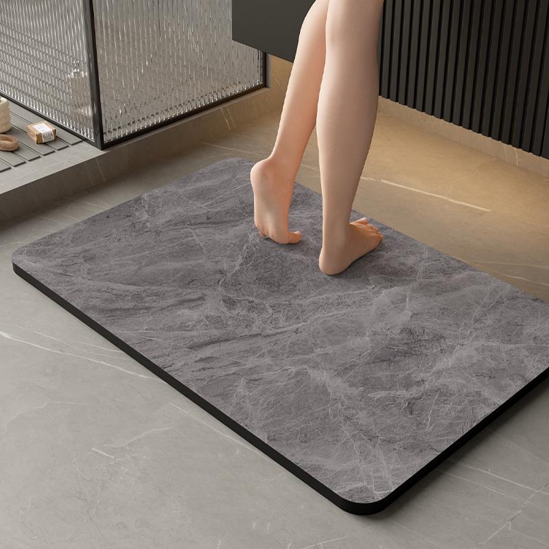 Non-Slip Diatomaceous Earth Quick-Dry Bathroom Mat – Water Absorbent, Anti-Fall, Minimalist Design for Home Use