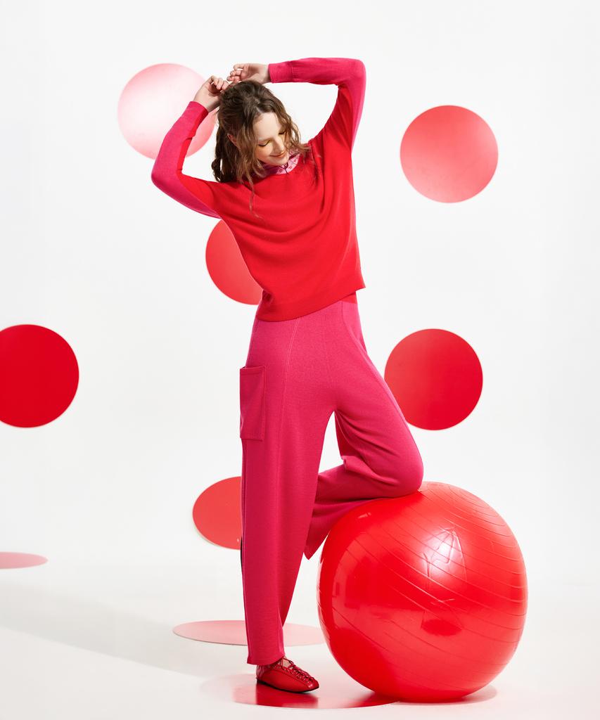 Seunoya 26Ss Wool Wholegarment Flow Knit Pants