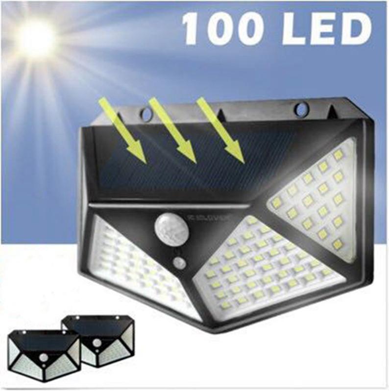Foxhawk YX-100 IP65 Waterproof LED Infrared Body Sensing Solar Polycarbonate Diffuser Street Outdoor Black Wireless Wall Lamp