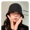 Premium sense bucket hat autumn and winter women's new wool hat winter warm basin hat show face small bucket hat