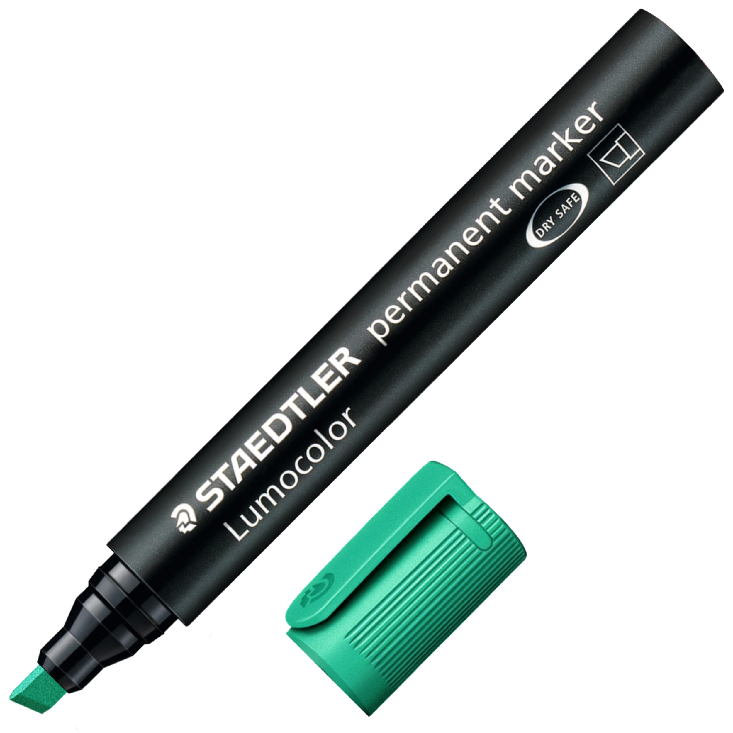 

Staedtler Lumocolor Oil-Based Pen, Broad, Axe-Shaped, Line Width 2-5mm, Green, Pack of 10, 350-5*10