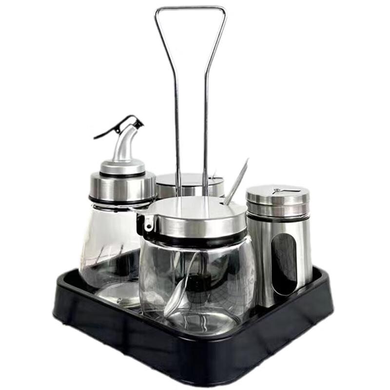 Fennec Fox Glass Kitchen Condiment Dispenser Set