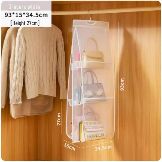 Hanging Wall-Mounted Bag Organizer for Wardrobe Storage