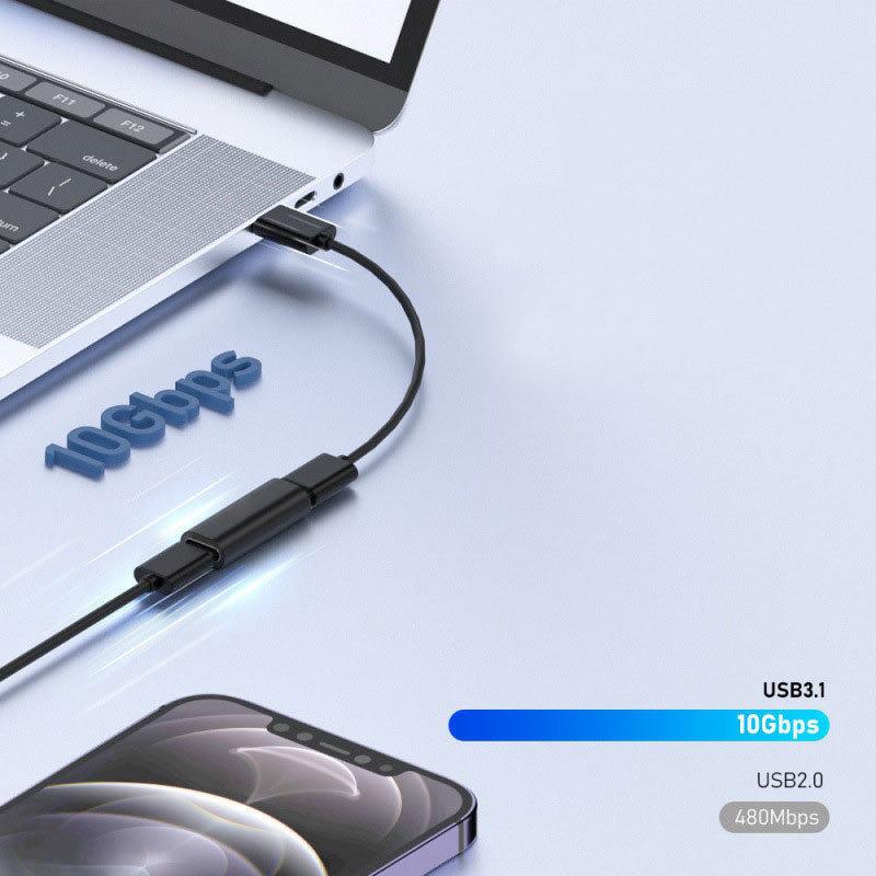 Typ USB C Adapter Konverter Stecker auf Buchse Verlängerungskabel Datenübertragung Telefon Tablet Lade Dongle USB C F auf F Stecker Adapter