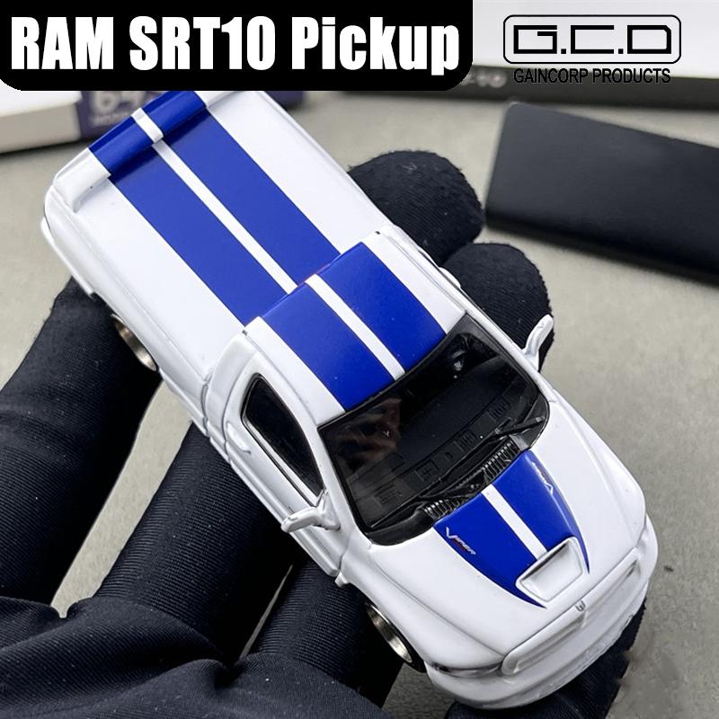 Shoom 1/64 RAM SRT10 Pickup Bearing Wheel Alloy Motor Vehicle Diecast Models Car Toys Collection Boy's Gifts