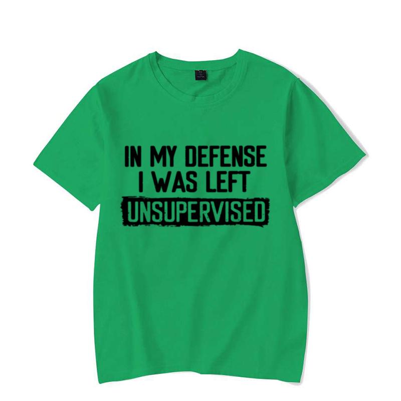 

Мужская забавная футболка в мою защиту Я был оставлен без присмотра Юмор День рождения Мужская футболка с коротким рукавом и круглым вырезом Мужская футболка Одежда 4XL