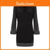 Elegant Women Sexy V-neck Long Sleeve Summer Slim Bodycon Cocktail Mini Dress For Parties