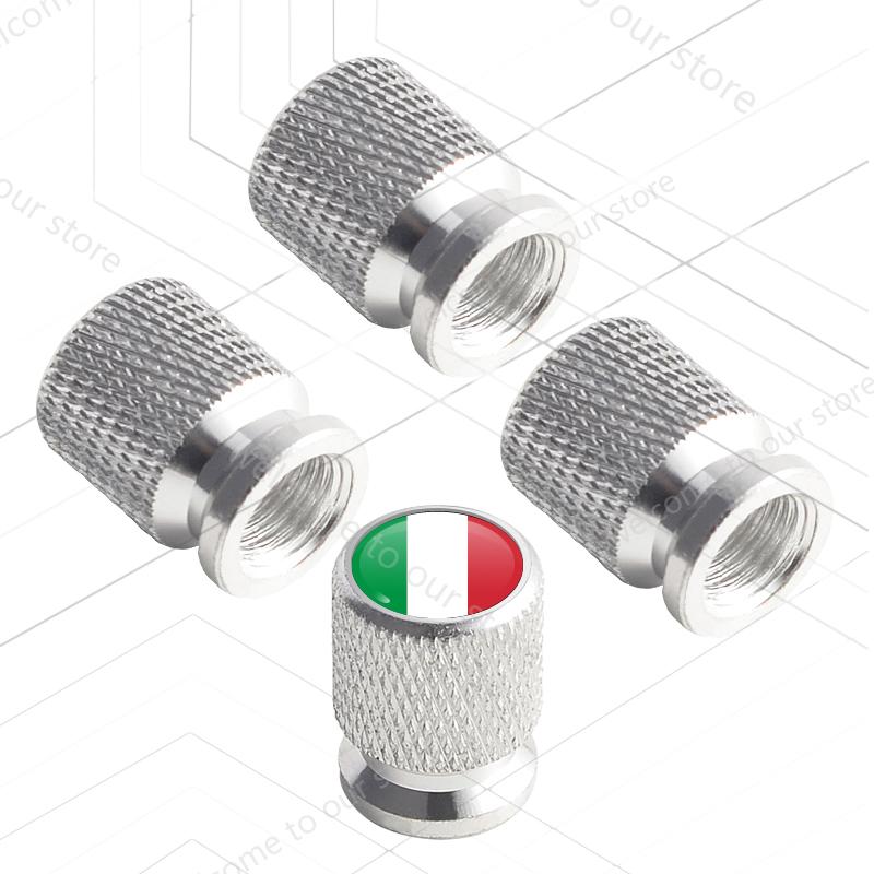 4 Stuks/Set Voor Frankrijk Italië Duitsland Spanje Nationale Tricolore Vlag LOGO Badge Motorfiets Auto Wiel Band Ventieldoppen Bandstamhoezen