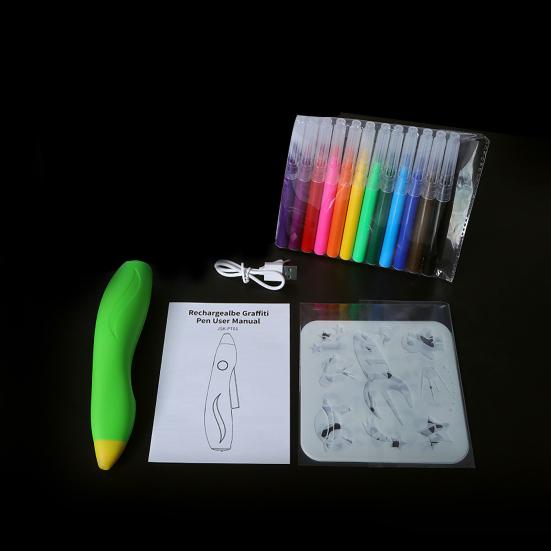 Elektrisk spraypenn Airbrush Sett USB Oppladbar Ergonomisk design Komfortabelt grep Vaskbar spraymalingspenn