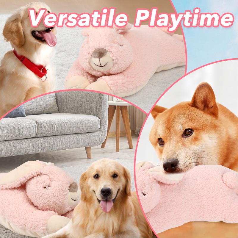 Large plush dog toys, dog birthday gifts, pet heartbeat soothing toys, dog chew toys, pet calming aids, behavioural training toy