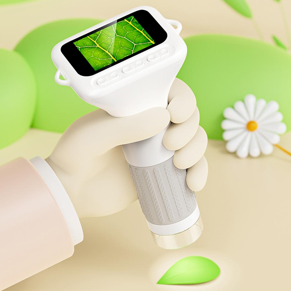 Microscope for Kids 2 Inch IPS Screen Handheld Microscope Camera Portable Handheld Magnifying Glass for Scientific Experiment