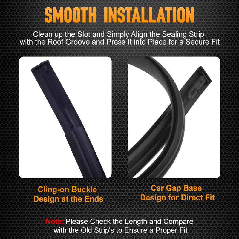 Left and Right Car Roof Rubber Drip Side Finish Moulding Seal Strips Rubber for Toyota Camry LE SE XLE XSE Hybrid 2012-2017