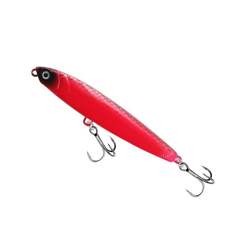 Sinking Pencil Ghost Fly Lure with Blood Groove Hooks - Hard Artificial Plastic Bait