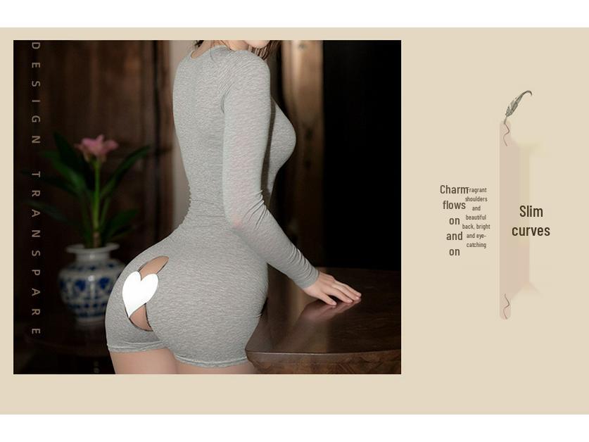 Night Love Castle Sexy Lingerie: Double Zipper Yoga Suit for Outdoor Wild Temptation.