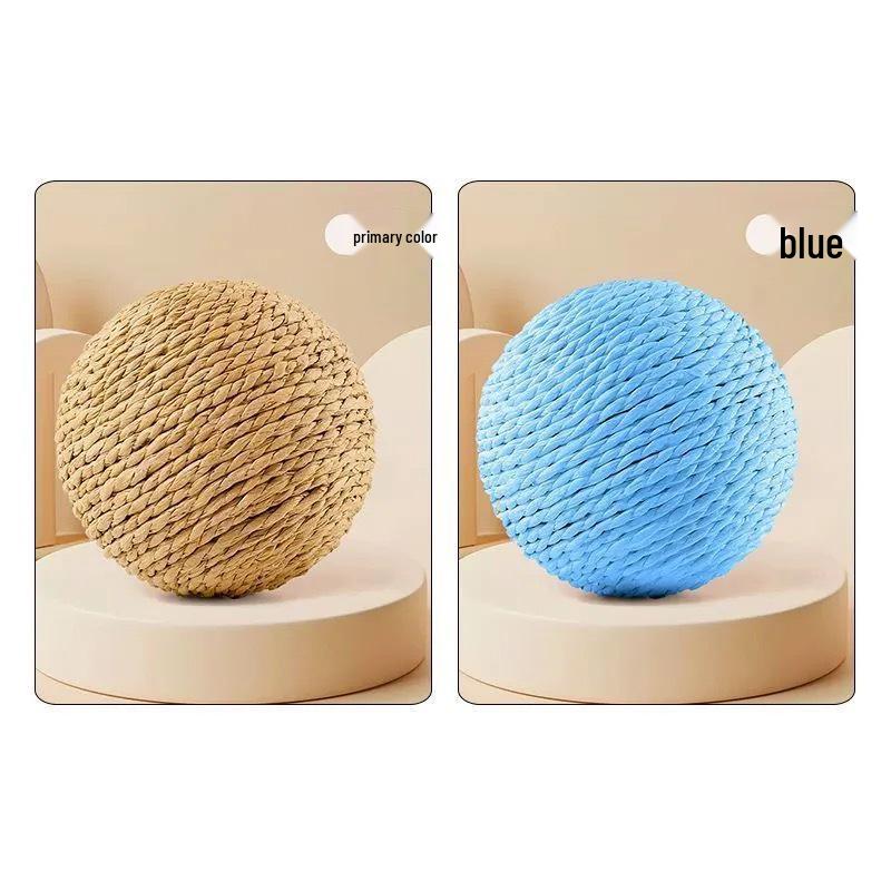 

Очень большой сизалевый мяч игрушка для кошек - Прочный, устойчивый к царапинам и укусам, звучащая дразнилка на палочке для самостоятельной игры и избавления от скуки