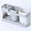 Chic Hollow Design Toothbrush & Toothpaste Holder Set with Drain - Ideal for Bathroom Organization, Home Decor