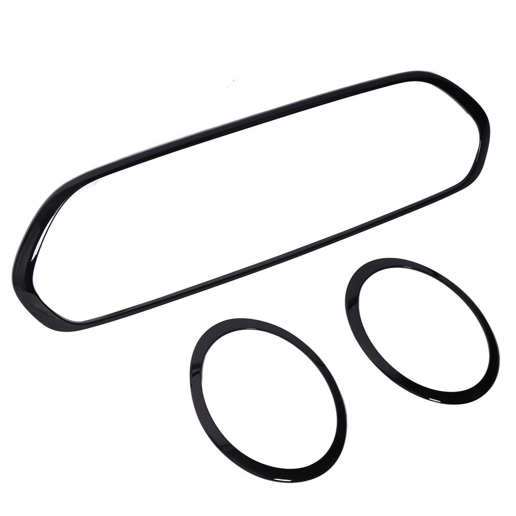 3 Pcs Gloss Black Headlight Grille Surround Cover Trims Kits 51138739497 Replacement for Clubman Standard S JCW F54