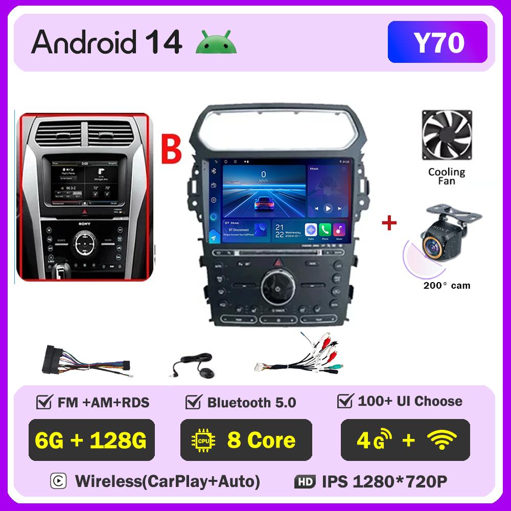 For Ford Explorer 5 2011 - 2019  Car Radio Player Car Carplay Screen Autoradio Mirror Link Car Intelligent Systems Touch Screen
