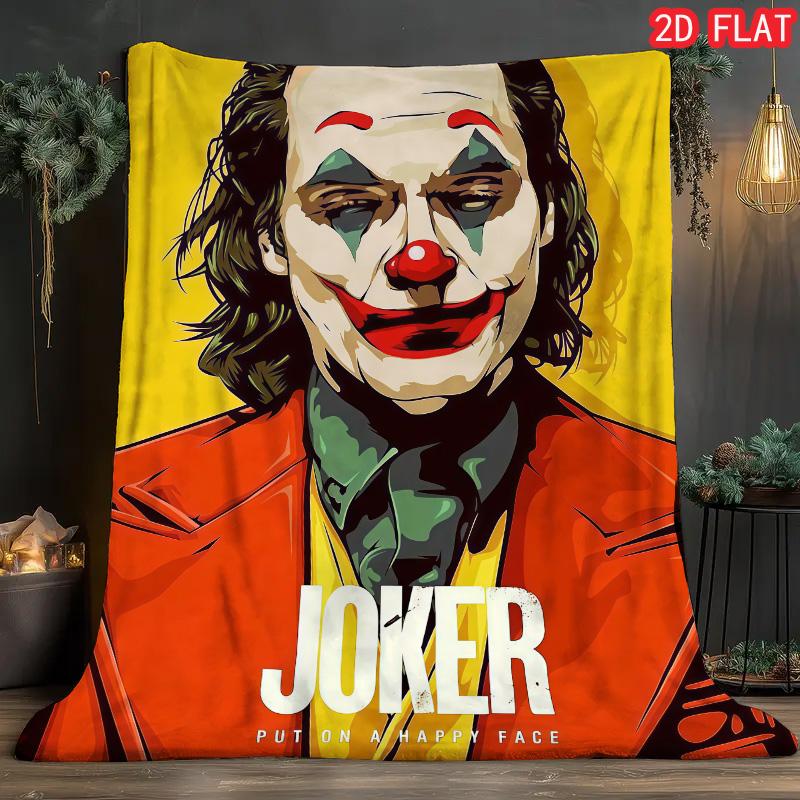 

Joker Smile Pattern Soft Fleece Blanket Warm Lightweight Blanket for Bedroom Living Room Sofa Fashion Home Decor 75x90cm