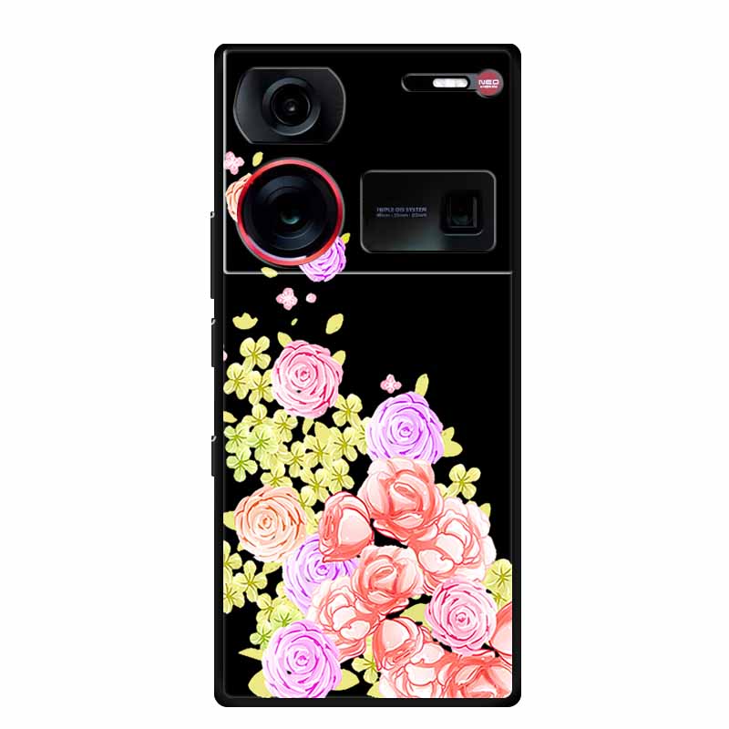 6.8" For ZTE Nubia Z60 Ultra Case Shockproof Black Silicone Soft Phone Case For ZTE Nubia Z60 Ultra Back Cover Case Cute Cartoon