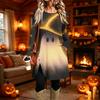 Women's Fashion Casual Printed Long Sleeve Round Neck Dress