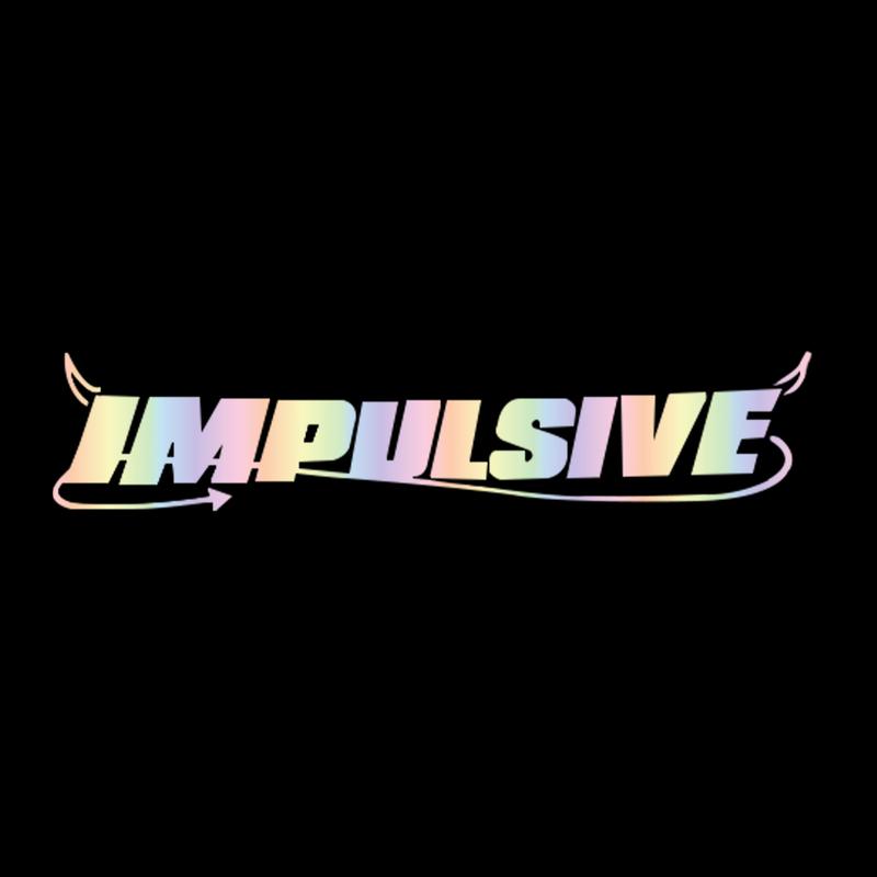 Impulsive Text JDM Decal Holographic Die Cut Vinyl PVC Windshield Sticker Waterproof Auto Rear Window Stickers Decor Accessories