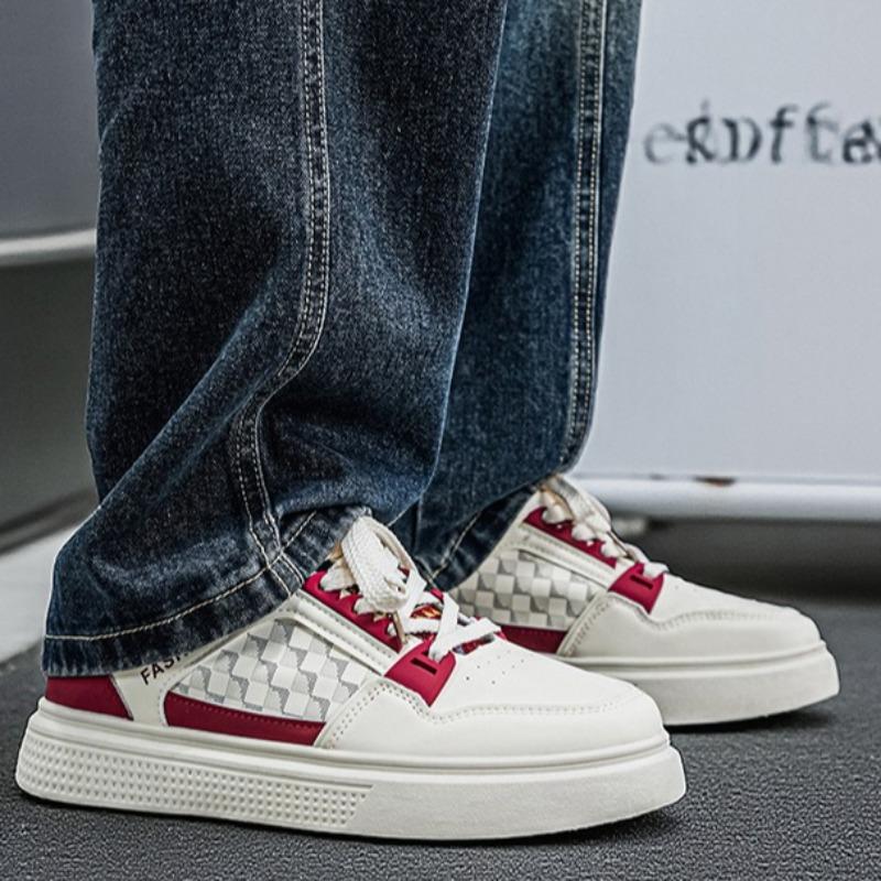 Men Soft Sole Breathable Skate Board Shoes, Student Daily Casual Athletic Sneakers